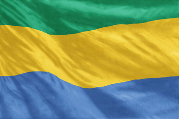 Flag of Gabon full frame close-up