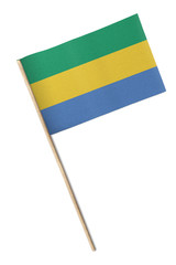 Gabon Small flag isolated on a white background