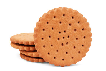 chocolate biscuits on a white background