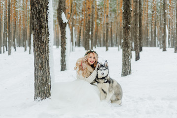 Winter wedding photosession in nature