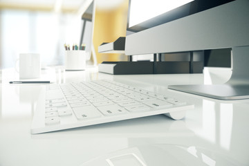 White computer keypad