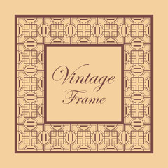 Vintage ornamental frame