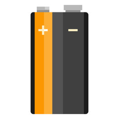 Vector Flat Icon of PP3 Type Battery