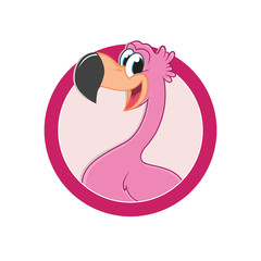 pink flamingo with a big smile