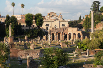 Fototapeta premium Ruins of Rome Forum in Rome, Italy