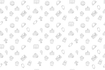 Vector sweet pattern. Sweet seamless background