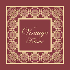 Vintage ornamental frame