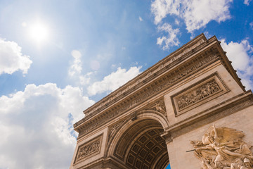 Fototapeta na wymiar Vision, from below the Arc de Triomphe Paris