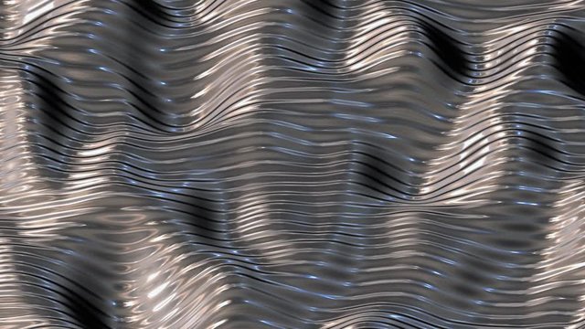 Abstract Morphing Reflective Surface with Horizontal Lines - Seamless Loop