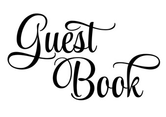 guest book - lettering - obrazy, fototapety, plakaty