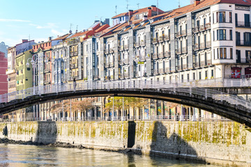 bilbao old town view on sunny day, Spain