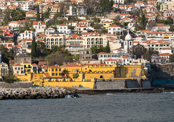 Sao Tiago Fort on coastline in Funchal Madiera