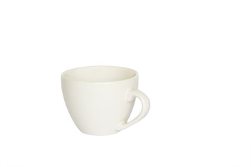 white tea cup isolated on white background