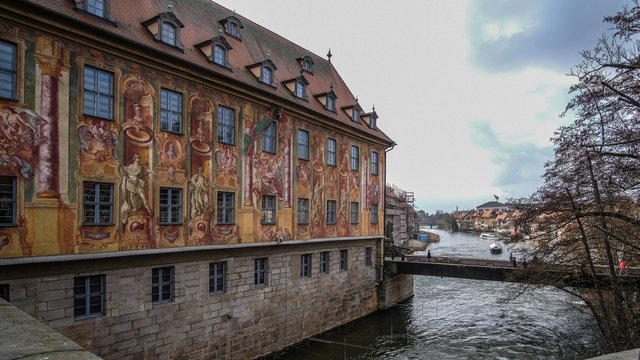 Historical Building "Altes Rathaus" in the central city of Bamberg, Germany.