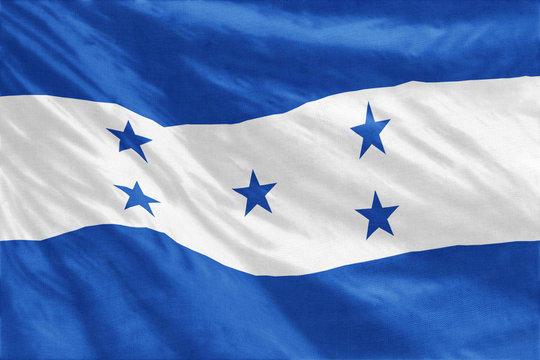 Flag of Honduras full frame close-up