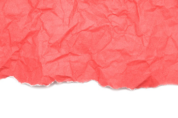 Torn paper, isolated on white background.