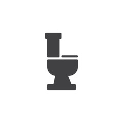 Toilet bowl vector icon. filled flat sign for mobile concept and web design. wc simple solid icon. Symbol, logo illustration. Pixel perfect vector graphics