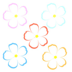 Flower vector set.