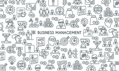 Business management line banner