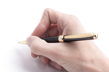 closeup .hand of a businessman signing the contract.