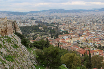 Fototapeta na wymiar Vista de la ciudad de Atenas