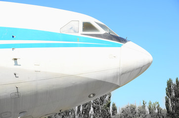 Nose of a passenger plane