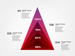 Diagram concentrate pyramid elements gradient infographics. Some of chart, graph, processes. Vector business template for presentation. Can be used for workflow layout, diagram, banner, web design