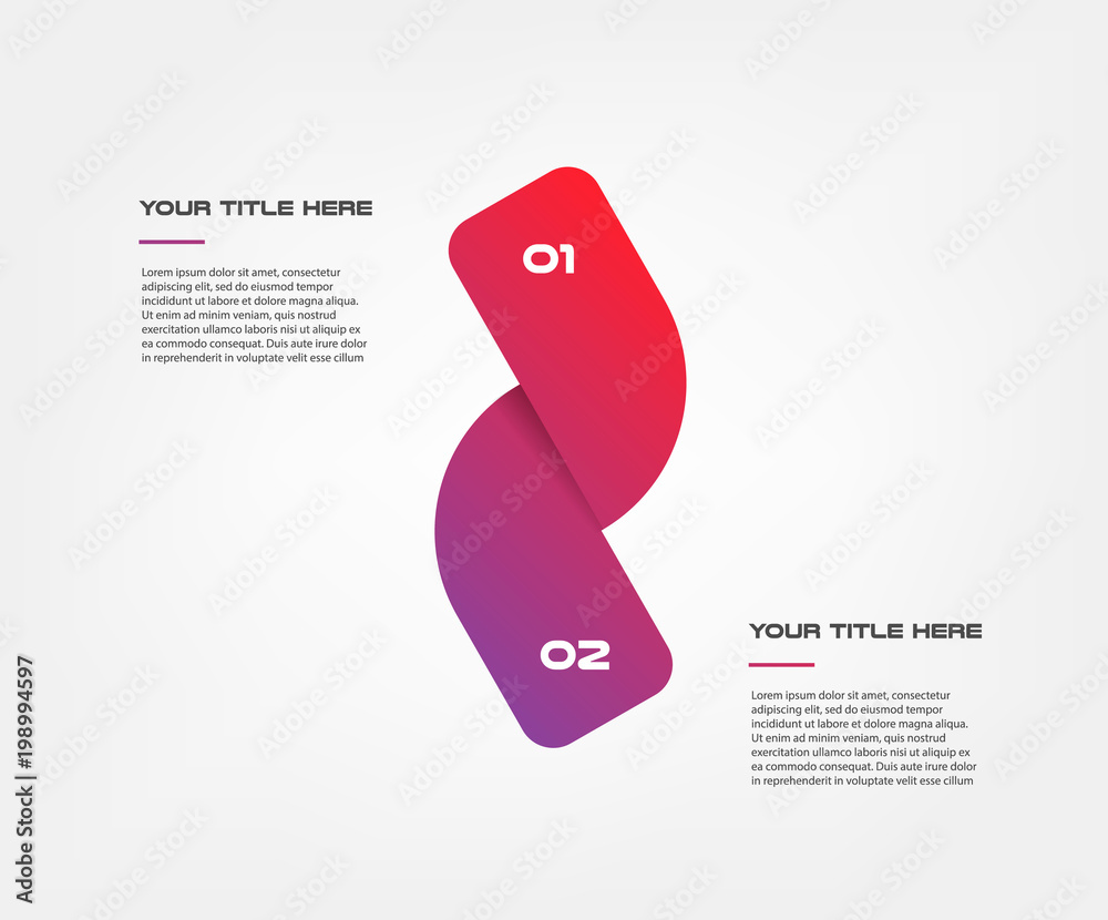 Aufkleber Ribbon-Snake icons timelines, gradient infographics. Some of chart, graph, processes. Vector business template for presentation. Can be used for workflow layout, diagram, banner, web design
