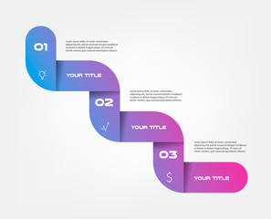 Snake icons timelines, gradient infographics. Some of chart, graph, processes. Vector business template for presentation. Can be used for workflow layout, diagram, banner, web design