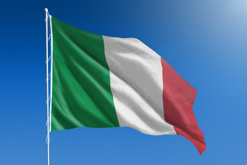 Italy flag and blue sky