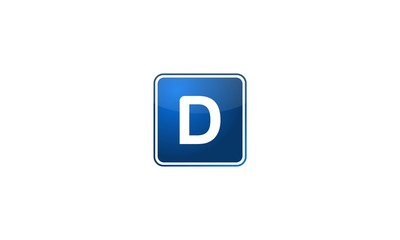 d square logo, Unique Letter D Square Logo.