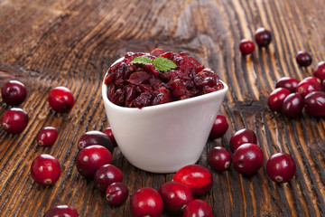 Delicious healthy cranberries.