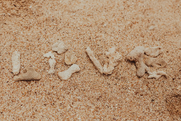 inscription on the sand stones