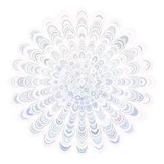 Fototapeta na wymiar Abstract floral mandala art - vector digital graphic design for Valentine's day