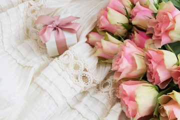 Fototapeta na wymiar Pink rose flowers