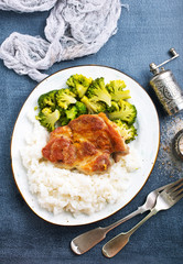 rice with meat and vegetables