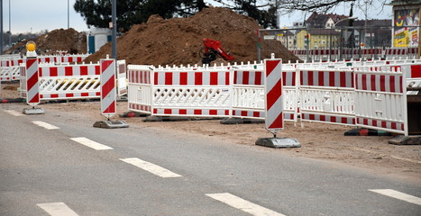 baustelle Absperrung Strasse