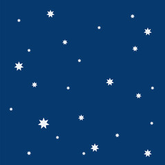 Beautiful simple night starry sky seamless pattern