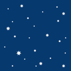 Naklejka premium Beautiful simple night starry sky seamless pattern