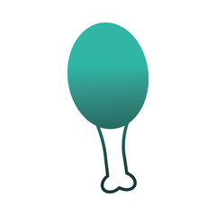 delicious chicken thigh icon vector illustration design