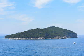 Fototapeta na wymiar Lokrum island in Dubrovnik in a beautiful summer day, Croatia