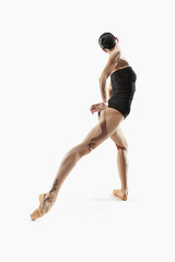 Aerobics fitness woman exercising isolated in full body. © master1305