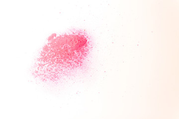 powdered red powder paint on a light background