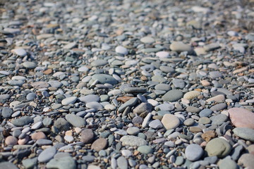 the texture of the pebbles