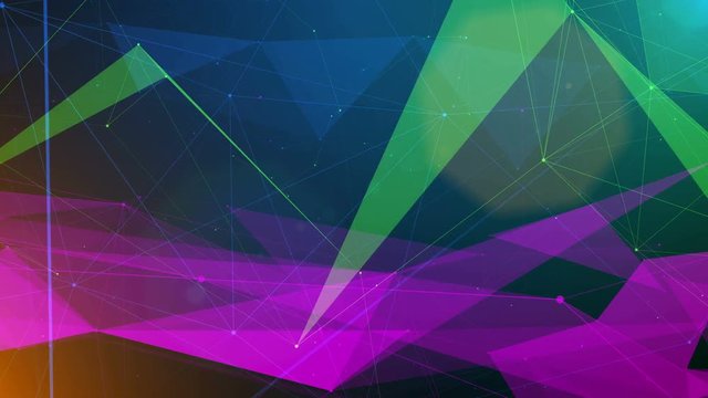 A fantasy 3d rendering of multidimensional and crystal clear structures rotating around some axis in a dark universe. They have triangular and hexagonal forms.