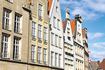 Giebelhäuser am Prinzipalmarkt in Münster