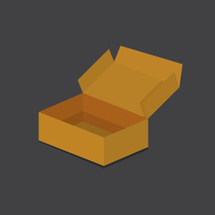 Carton box. Delivery packaging vector illustration.