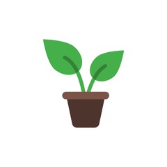room plant flat vector icon. Modern simple isolated sign. Pixel perfect vector  illustration for logo, website, mobile app and other designs