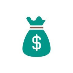 money bag, money sack flat vector icon. Modern simple isolated sign. Pixel perfect vector  illustration for logo, website, mobile app and other designs
