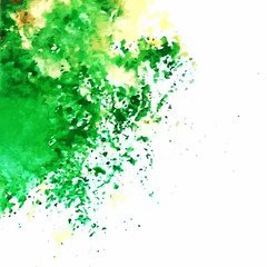 vector watercolor green spring splashes abstract background